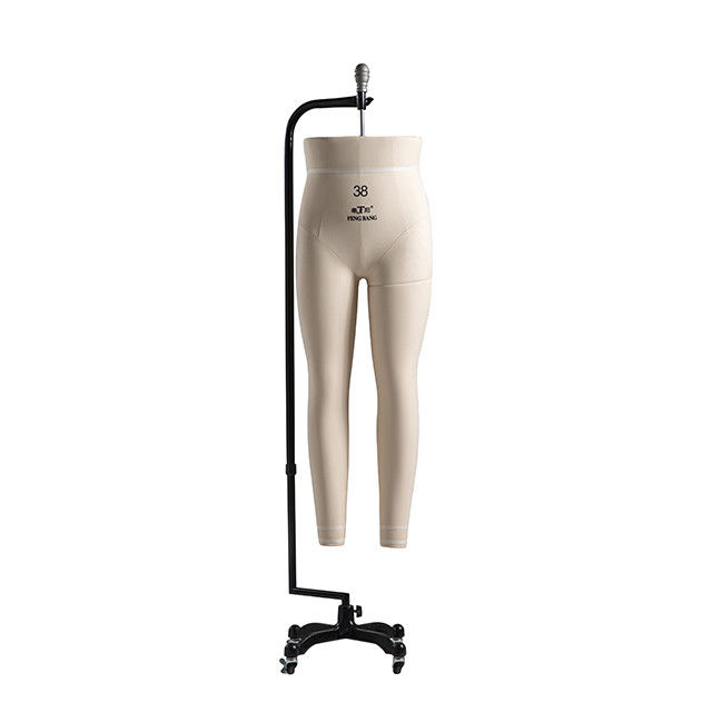 Vestido de fibra de vidrio maniquí de forma para costurero media parte inferior del cuerpo colgando con ruedas