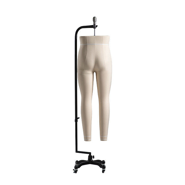 Vestido de fibra de vidrio maniquí de forma para costurero media parte inferior del cuerpo colgando con ruedas