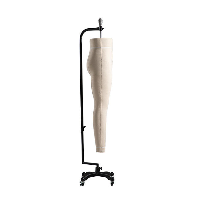 Vestido de fibra de vidrio maniquí de forma para costurero media parte inferior del cuerpo colgando con ruedas